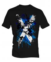 Scotland Flag Abstract Print Mens T-Shirt