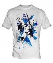 Scotland Flag Abstract Print Mens T-Shirt