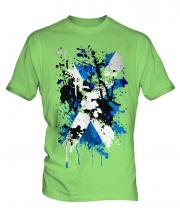 Scotland Flag Abstract Print Mens T-Shirt
