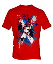 Scotland Flag Abstract Print Mens T-Shirt