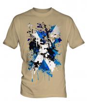 Scotland Flag Abstract Print Mens T-Shirt