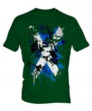 Scotland Flag Abstract Print Mens T-Shirt