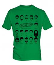 Facial Hair Through The Ages Mens T-Shirt