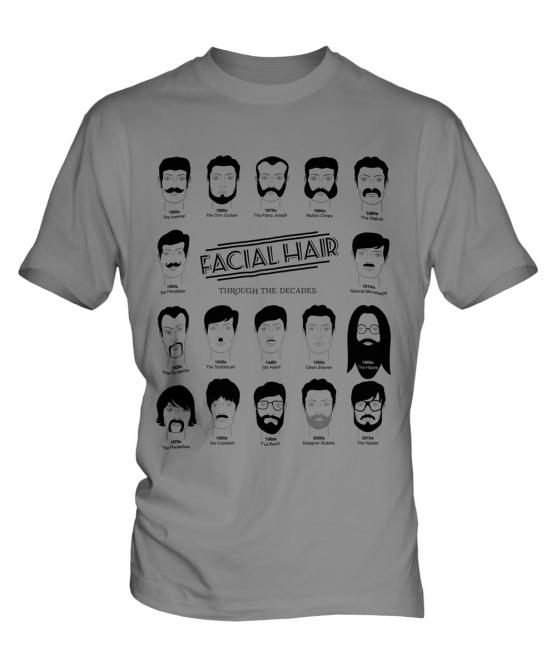 Facial Hair Through The Ages Mens T-Shirt