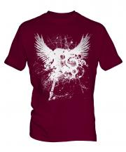 Grunge Guitar Tattoo Mens T-Shirt