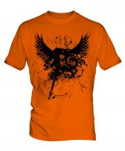 Grunge Guitar Tattoo Mens T-Shirt
