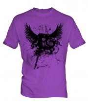Grunge Guitar Tattoo Mens T-Shirt