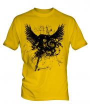 Grunge Guitar Tattoo Mens T-Shirt