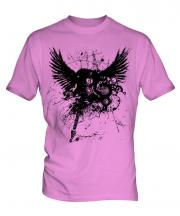 Grunge Guitar Tattoo Mens T-Shirt