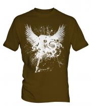 Grunge Guitar Tattoo Mens T-Shirt