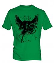 Grunge Guitar Tattoo Mens T-Shirt
