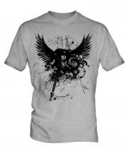 Grunge Guitar Tattoo Mens T-Shirt