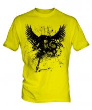 Grunge Guitar Tattoo Mens T-Shirt