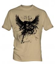 Grunge Guitar Tattoo Mens T-Shirt