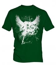 Grunge Guitar Tattoo Mens T-Shirt