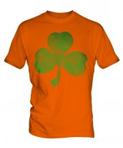 Shamrock Distressed Print Mens T-Shirt