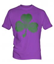 Shamrock Distressed Print Mens T-Shirt