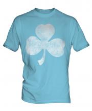 Shamrock Distressed Print Mens T-Shirt