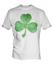 Shamrock Distressed Print Mens T-Shirt