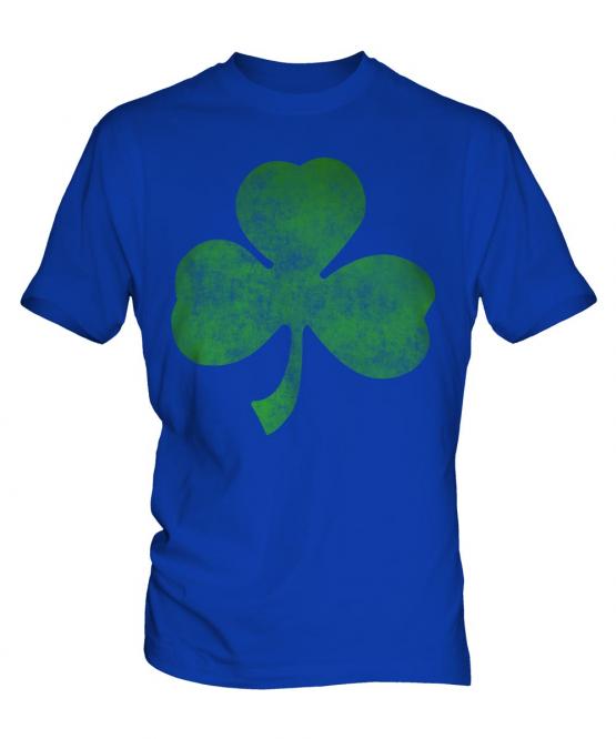 Shamrock Distressed Print Mens T-Shirt
