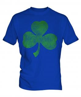 Shamrock Distressed Print Mens T-Shirt