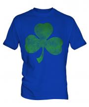 Shamrock Distressed Print Mens T-Shirt