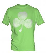 Shamrock Distressed Print Mens T-Shirt