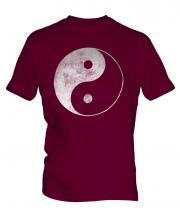 Yin Yang Distressed Print Mens T-Shirt