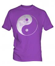 Yin Yang Distressed Print Mens T-Shirt