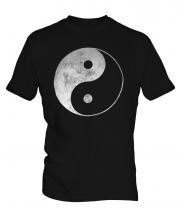 Yin Yang Distressed Print Mens T-Shirt