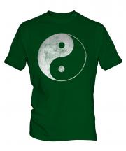 Yin Yang Distressed Print Mens T-Shirt