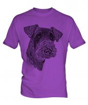 Airedale Terrier Sketch Mens T-Shirt