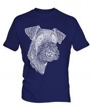 Airedale Terrier Sketch Mens T-Shirt