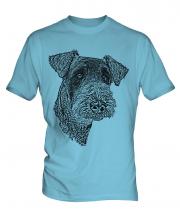 Airedale Terrier Sketch Mens T-Shirt
