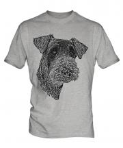 Airedale Terrier Sketch Mens T-Shirt