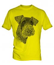 Airedale Terrier Sketch Mens T-Shirt