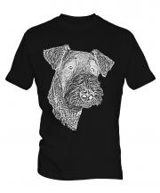 Airedale Terrier Sketch Mens T-Shirt