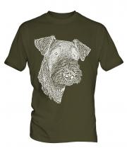 Airedale Terrier Sketch Mens T-Shirt