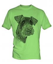 Airedale Terrier Sketch Mens T-Shirt