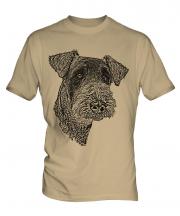 Airedale Terrier Sketch Mens T-Shirt
