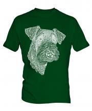 Airedale Terrier Sketch Mens T-Shirt