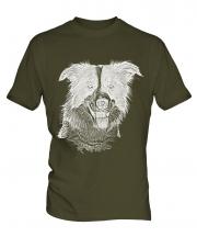 Border Collie Sketch Mens T-Shirt