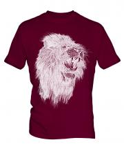 Roaring Lion Sketch Mens T-Shirt