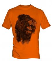 Roaring Lion Sketch Mens T-Shirt