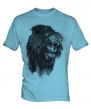 Roaring Lion Sketch Mens T-Shirt