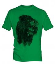 Roaring Lion Sketch Mens T-Shirt