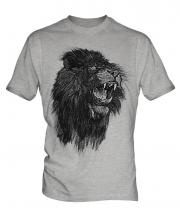 Roaring Lion Sketch Mens T-Shirt