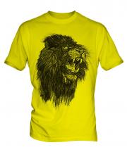 Roaring Lion Sketch Mens T-Shirt
