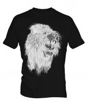 Roaring Lion Sketch Mens T-Shirt