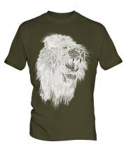 Roaring Lion Sketch Mens T-Shirt